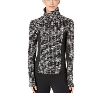 Nike Pro Hyperwarm Women's Neck Long Sleeve Pullover Top XS Black White